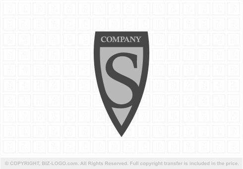 Logo 4546: Silver S Shield Logo