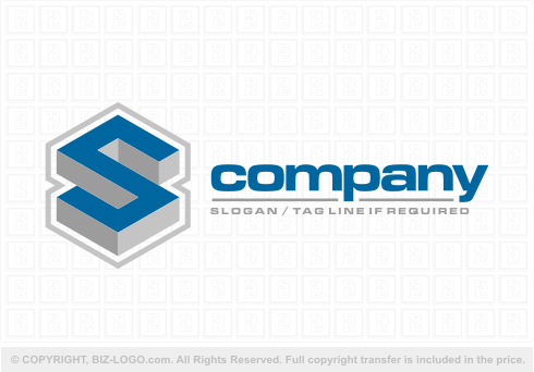 Logo 4550: Blue 3D S Logo