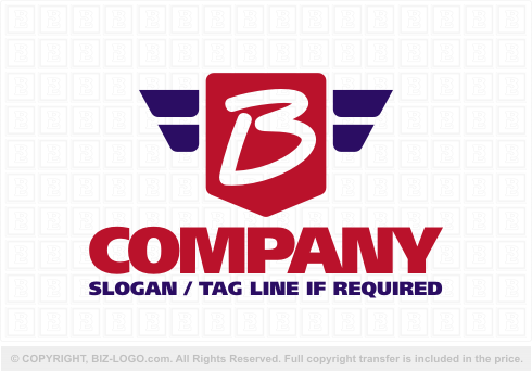 Logo 6082: B and Wings Logo