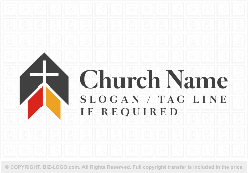 Logo 5779: Church Logo with Cross/Roof
