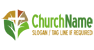 Cross and Abstract Tree Logo