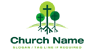 Cross and Tree Combination Logo