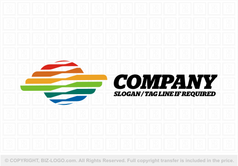 Logo 6160: Rainbow Globe Logo 2