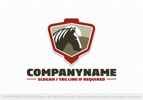 Logo 6440: Horse and Sunset Logo