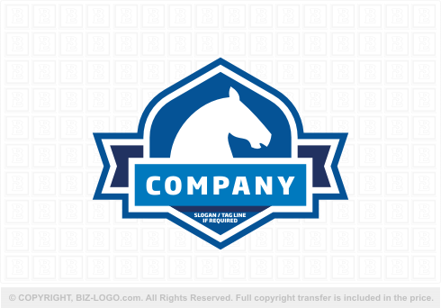 Logo 6442: Blue Shield and Horse Logo