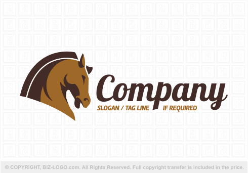 Logo 6446: Tan Horse Logo