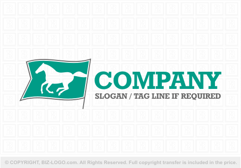 Logo 5585: Horse Flag Logo