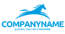 Abstract Jumping Horse Logo