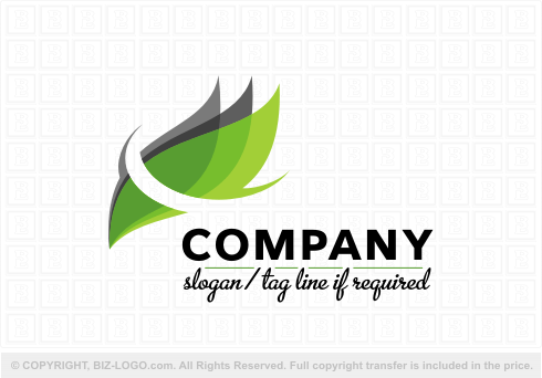 Logo 6306: Paper Leaves Logo