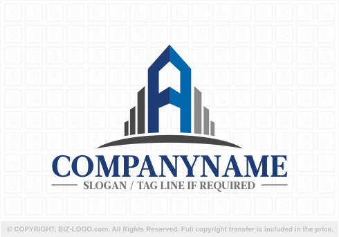 Logo 6065: Letter A Skyscraper Logo