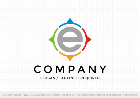 Logo 6222: Letter E and Compass Logo