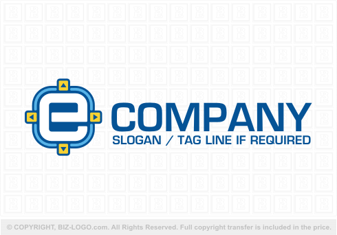 Logo 6223: Letter E Control Logo