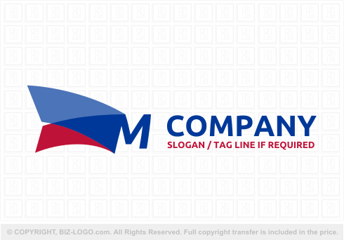 Logo 6765: M Ribbons Logo