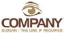 Brown, Gold Eye Logo