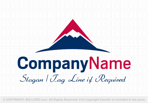 Logo 5705: Blue/Red Mountain Logo