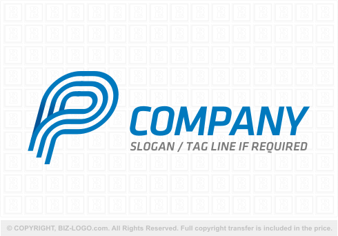Logo 6145: Parallel Lines P Logo