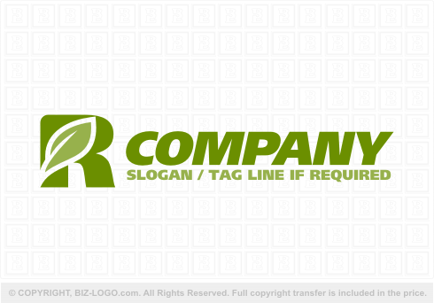 Logo 6322: R Leaf Logo
