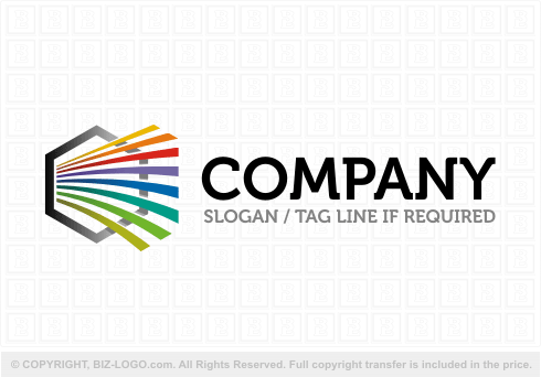 Logo 6526: Hexagon Rainbow Logo