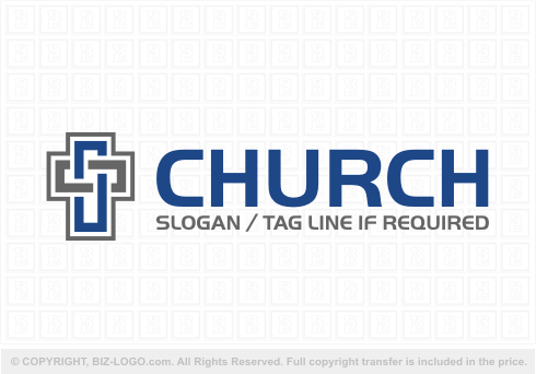 Logo 7452: Chain Cross Logo