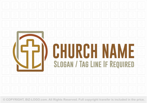 Logo 7456: Church Logo With Cross in a Circle