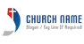 Red and Blue Church Cross Logo