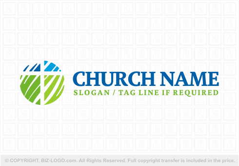 Logo 6853: Nature and Cross Logo