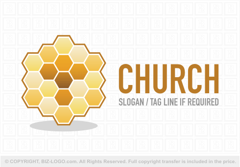 Logo 7301: Honeycomb Cross Logo
