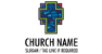 Stained Glass Cross Logo