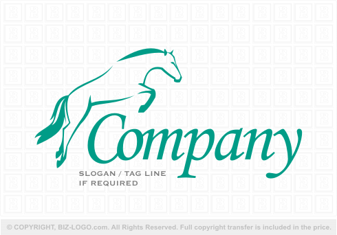 Logo 7427: Outline Horse Logo