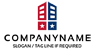 Red and Blue Construction Logo