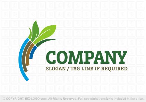 Logo 6858: Lines and Plant Logo