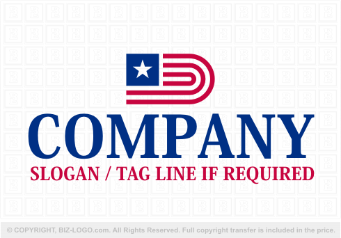 Logo 6946: American Flag D Logo
