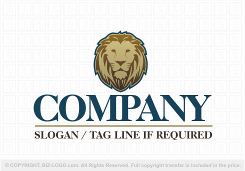 Logo 6976: Detailed Lion Face Logo