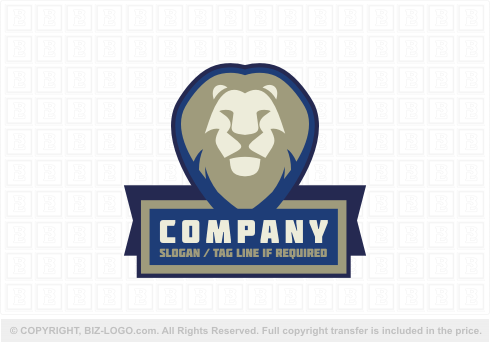 Logo 6975: Modern Heraldic Lion Logo