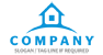 Simple Blue Building Logo