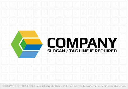 Logo 8064: Colorful Hexagon  C Logo
