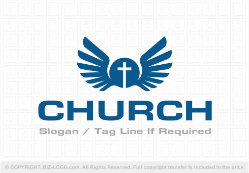 8072: Wings Church Logo