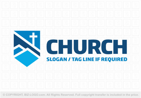 8203: Shield and Mountains Church Logo