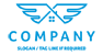 Blue Winged Construction Logo<br>Watermark will be removed in final logo.
