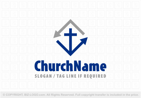 Logo 8146: Diamond Arrow Church Logo