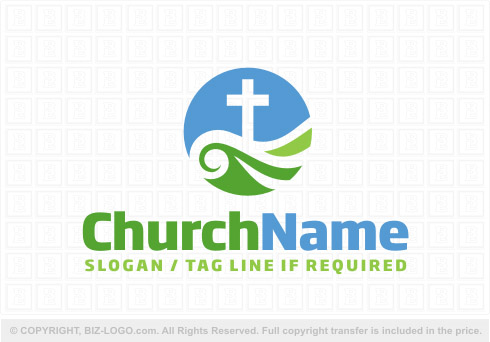 Logo 8148: Ocean Cross Church Logo