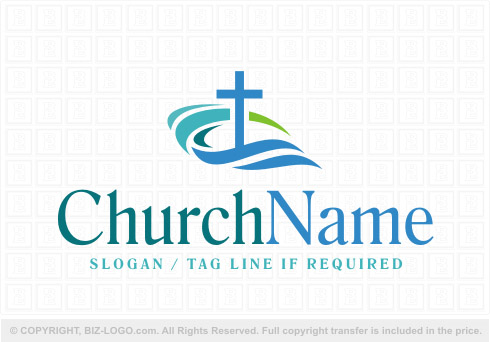 Logo 8149: Blue Cross church Logo
