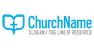 Blue Bible and Cross Church Logo