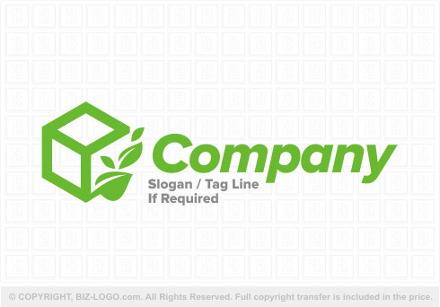 Logo 8302: Green Leaves Box logo