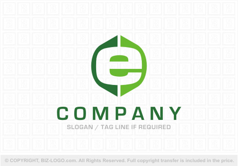 Logo 8329: Leaves Letter E Logo