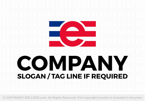 Logo 8324: Flag Letter E Logo