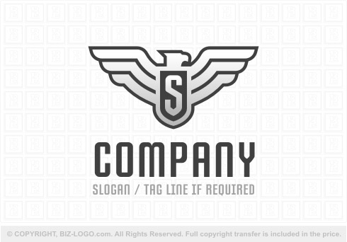 Logo 8026: Letter S Eagle Logo