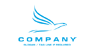 Blue Silhouette Eagle Logo