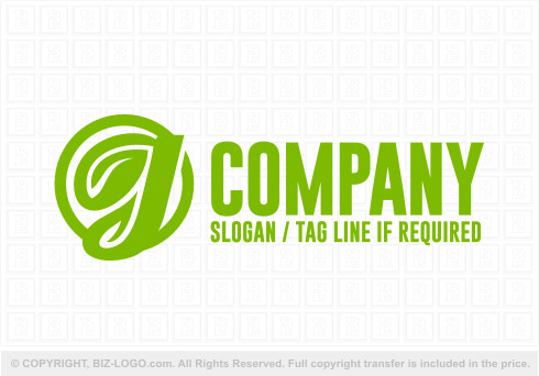 Logo 8358: Plant Letter G Logo