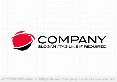 Logo 7924: Red and Black Globe Logo 2
